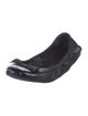 Prada Sport Leather Bow Accents Ballet Flats