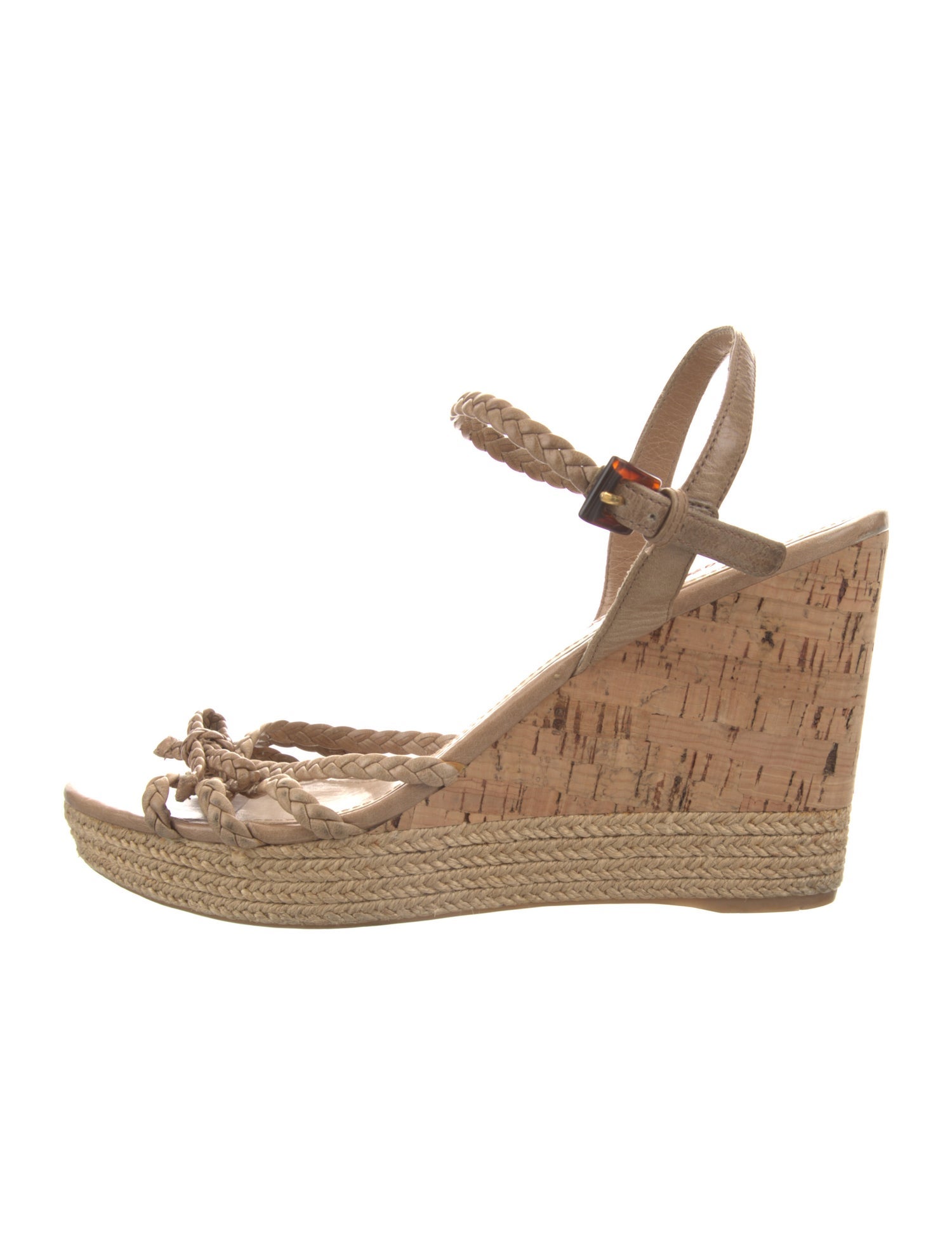 Prada Sport Leather Bow Accents Espadrilles