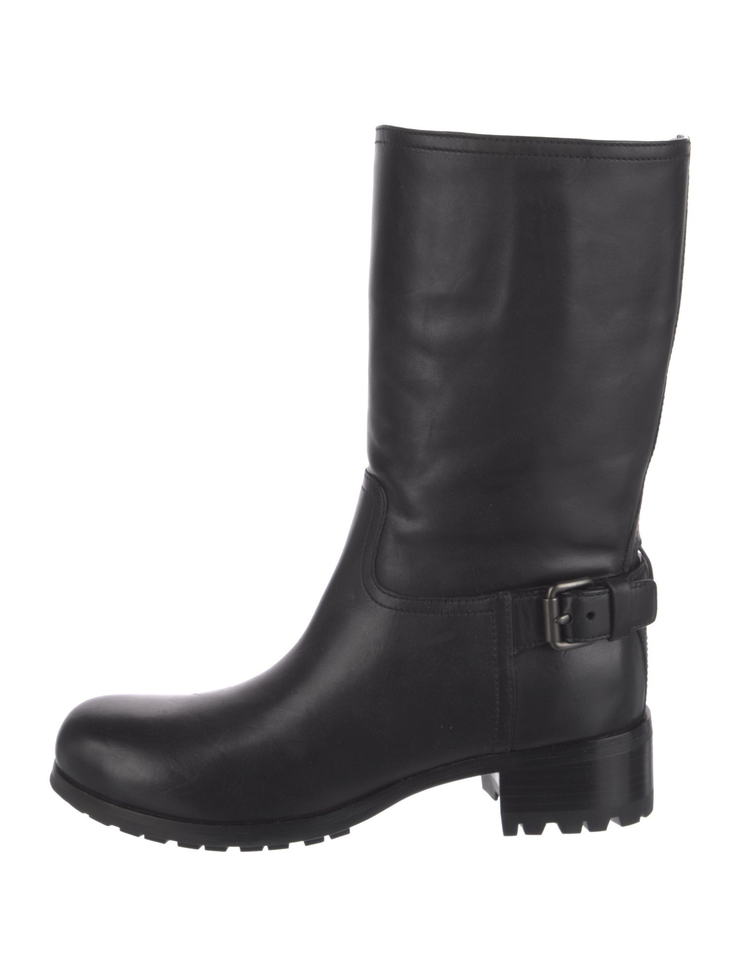 Prada Sport Leather Rain Boots