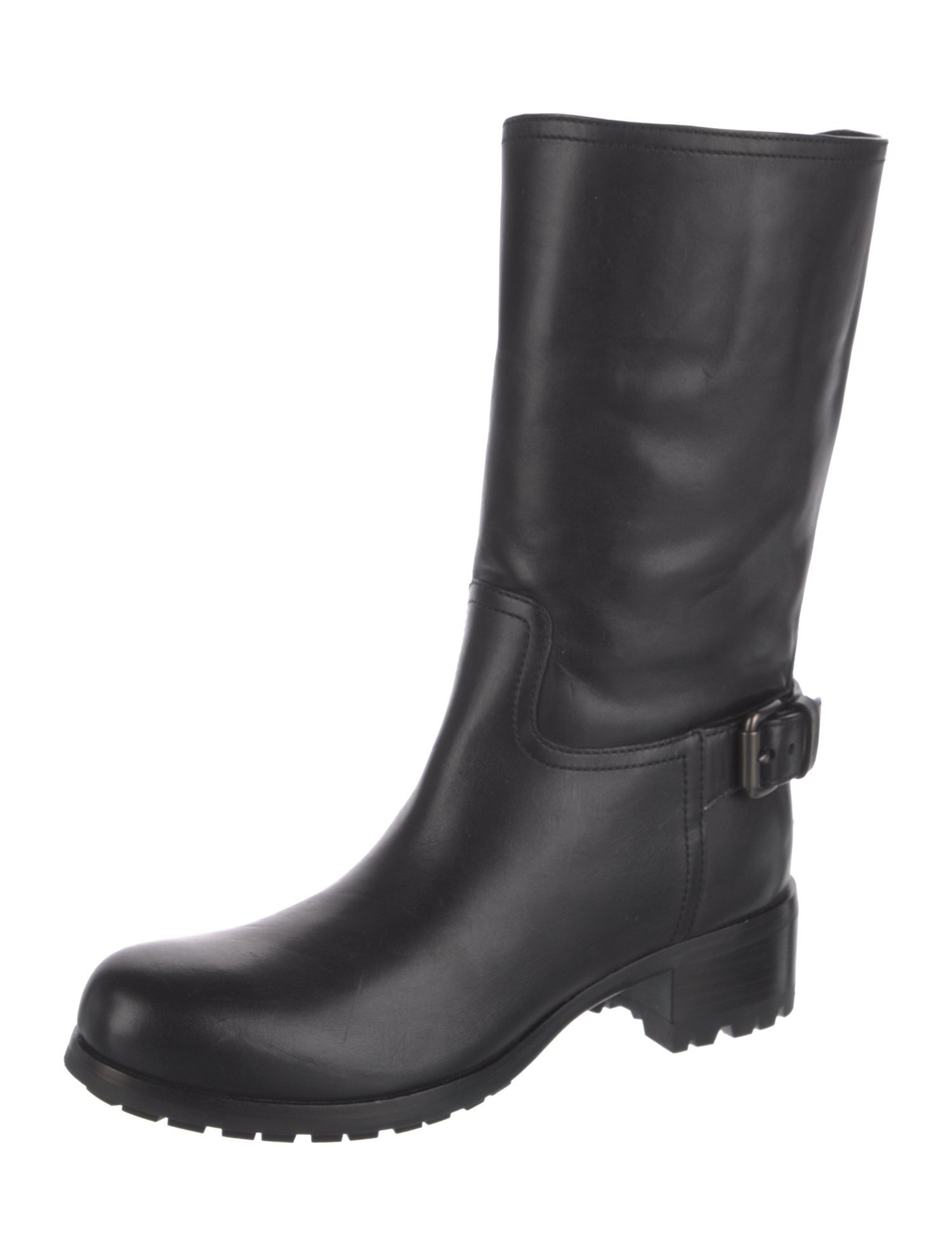 Prada Sport Leather Rain Boots