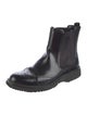 Prada Sport Patent Leather Lasercut Accents Chelsea Boots