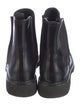 Prada Sport Patent Leather Lasercut Accents Chelsea Boots