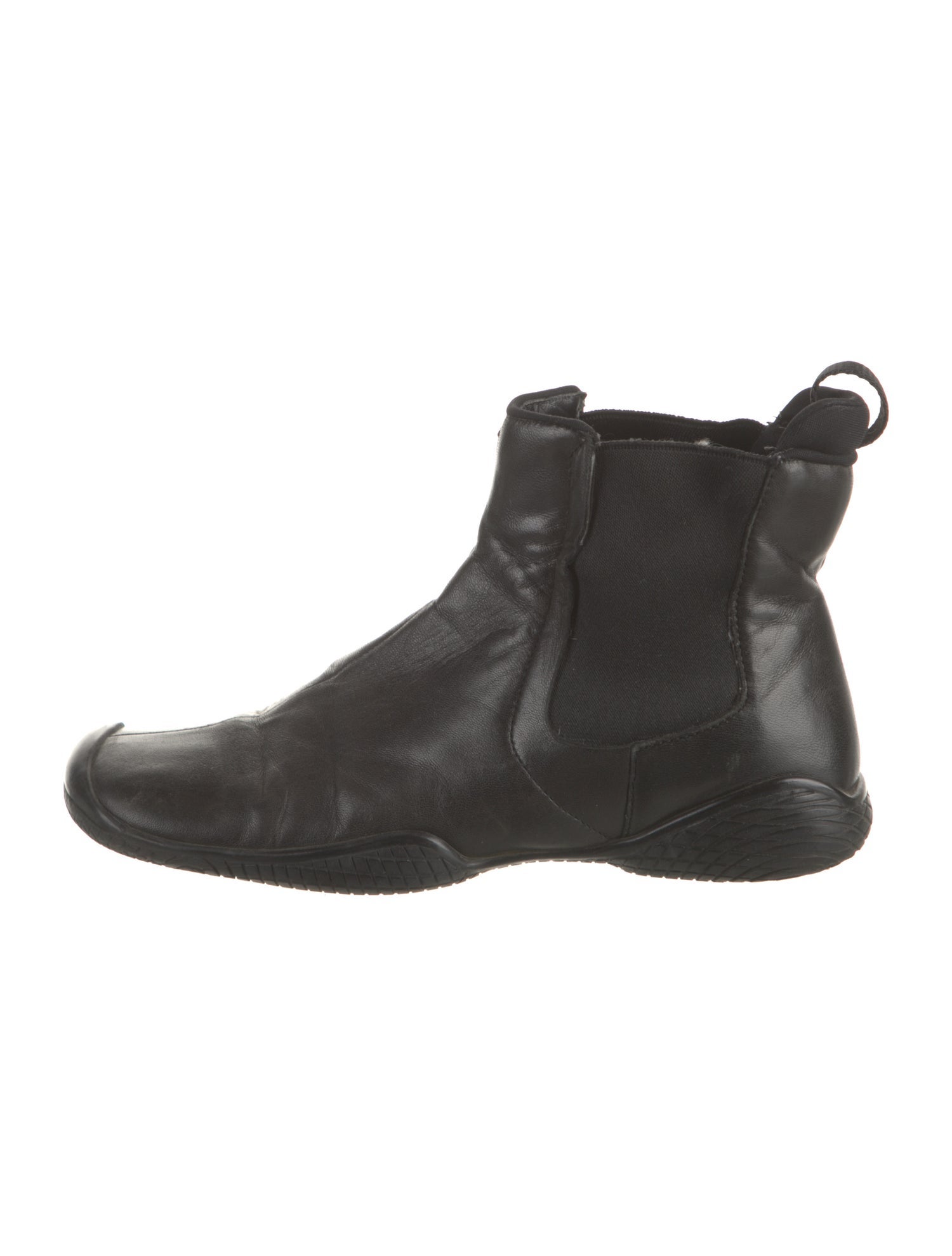 Prada Sport Vintage Leather Chelsea Boots
