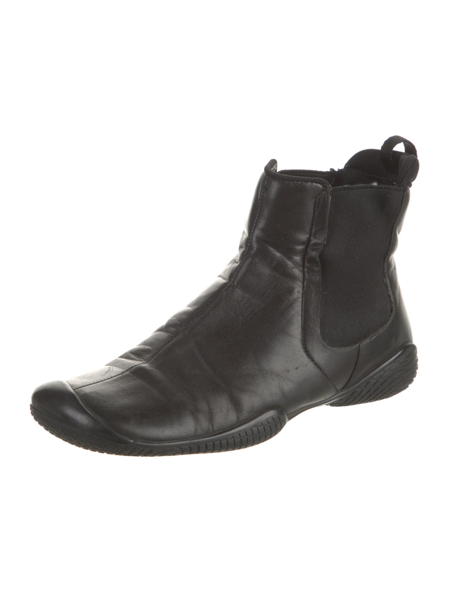 Prada Sport Vintage Leather Chelsea Boots