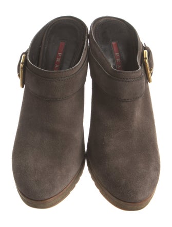 Prada Sport Late 2000's - Early 2010's Suede Mules