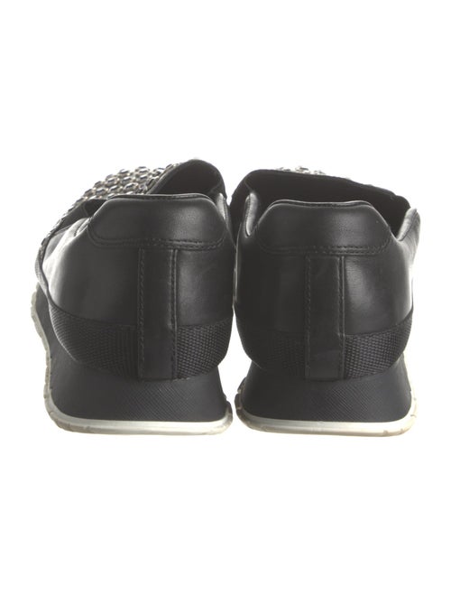 Prada Sport Leather Crystal Embellishments Oxfords