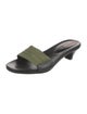Prada Sport Leather Trim Embellishment Slides