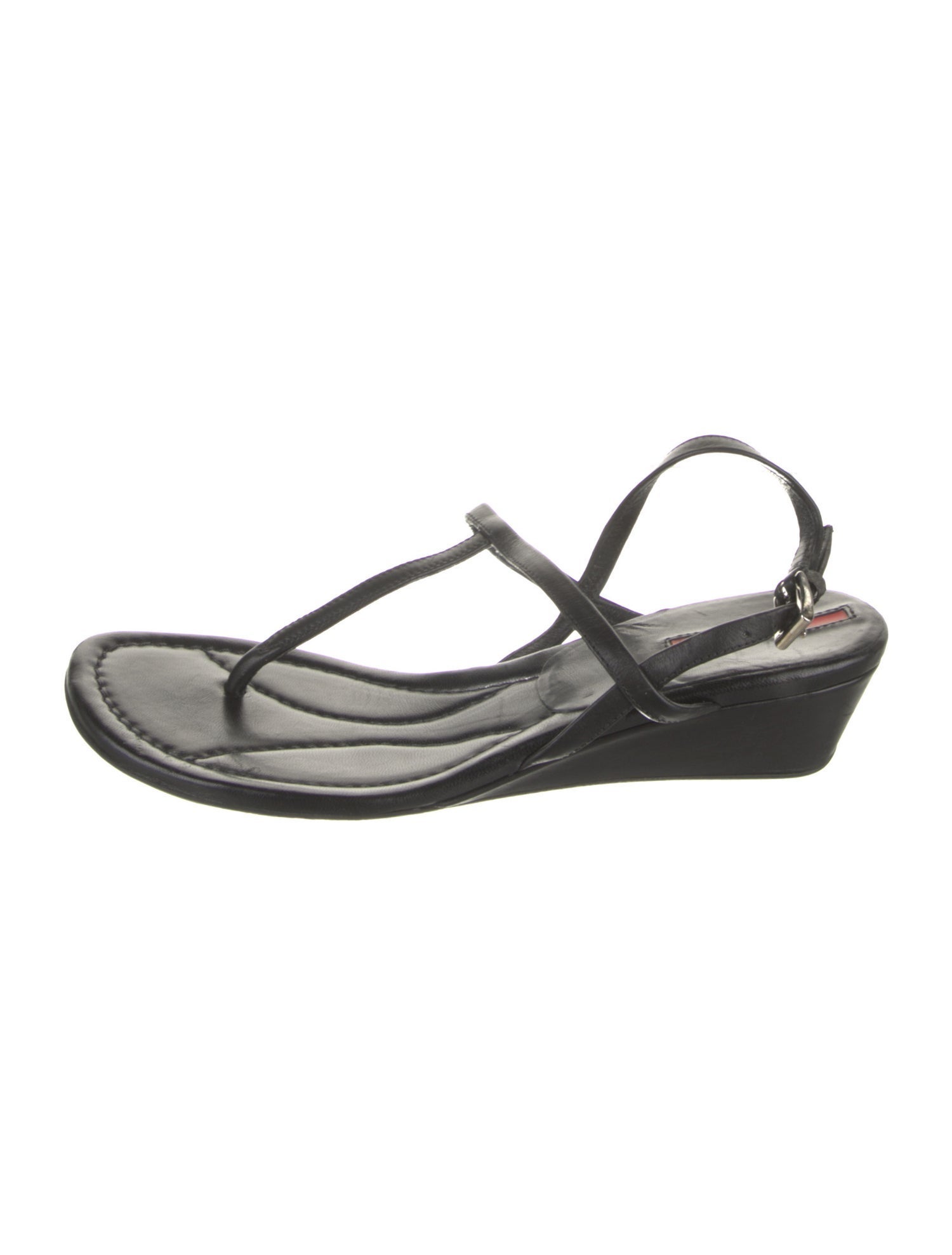 Prada Sport Patent Leather T-Strap Sandals