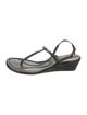 Prada Sport Patent Leather T-Strap Sandals