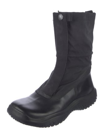 Prada Sport Leather Combat Boots