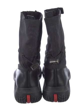 Prada Sport Leather Combat Boots