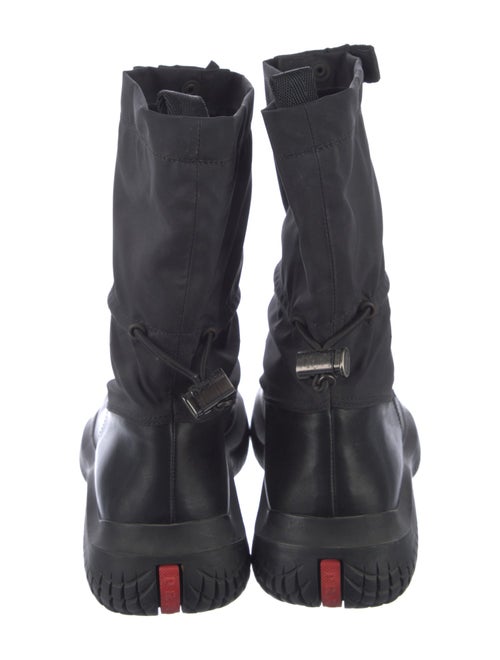 Prada Sport Leather Combat Boots