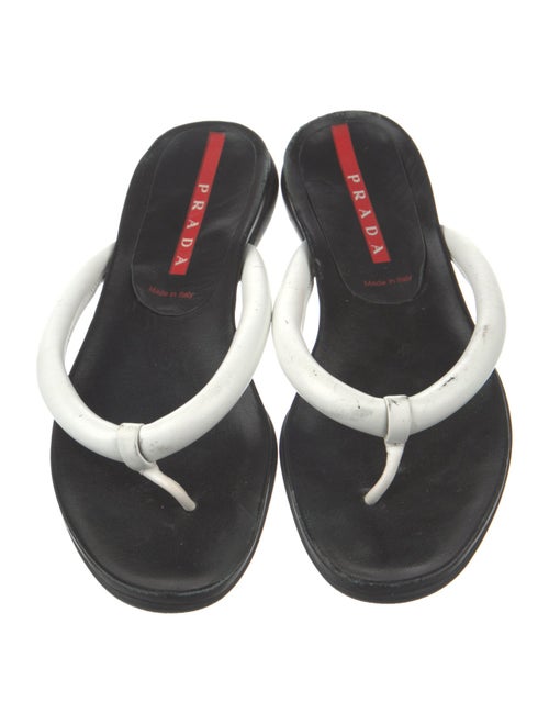 Prada Sport Leather Flip Flops