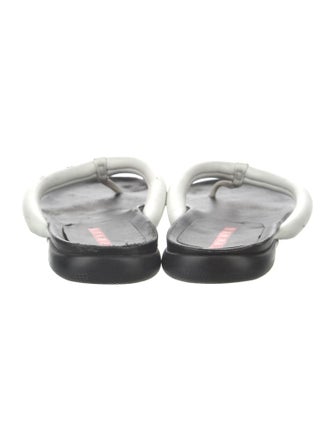 Prada Sport Leather Flip Flops