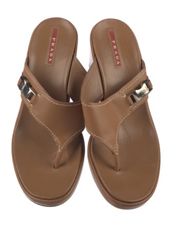 Prada Sport Leather Slides