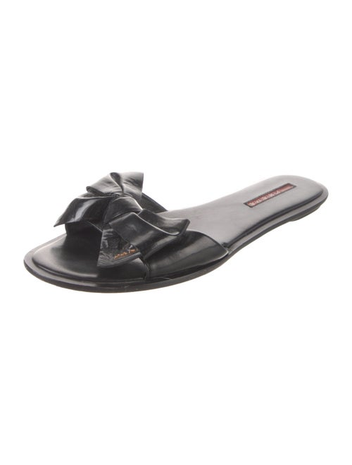 Prada Sport Leather Bow Accents Slides
