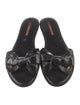 Prada Sport Leather Bow Accents Slides
