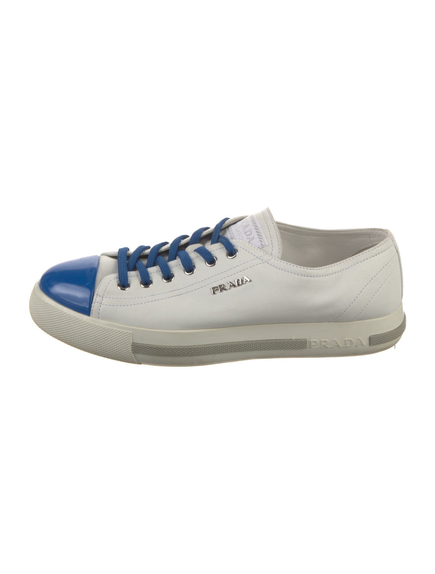 Prada Sport Leather Colorblock Pattern Sneakers