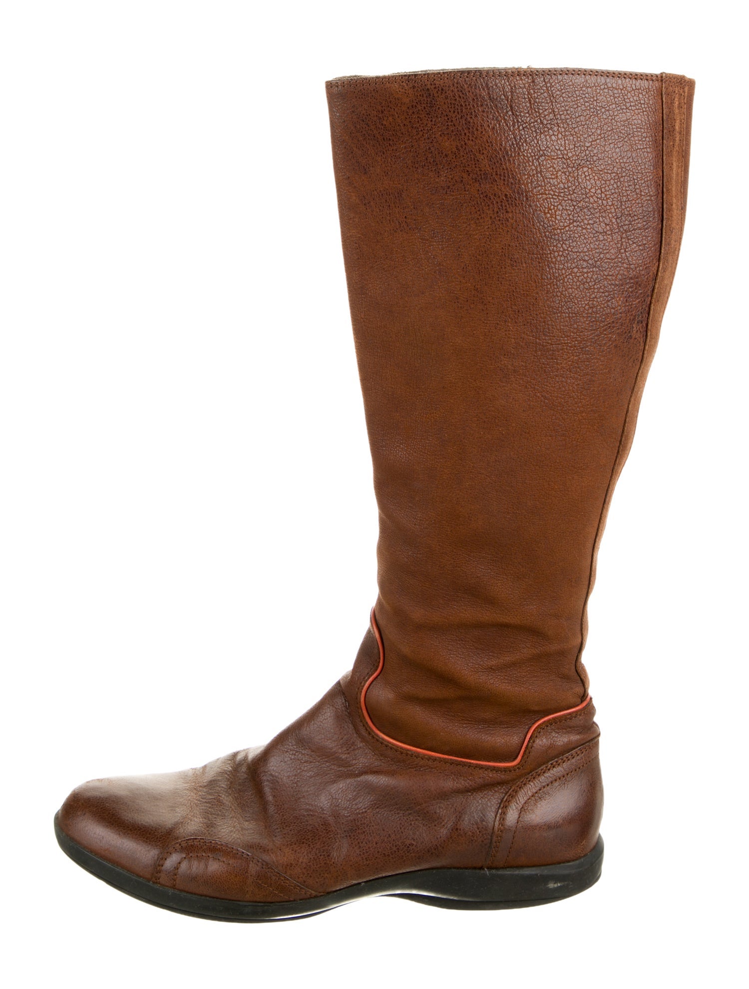 Prada Sport Leather Riding Boots