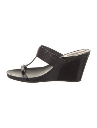 Prada Sport Patent Leather T-Strap Sandals