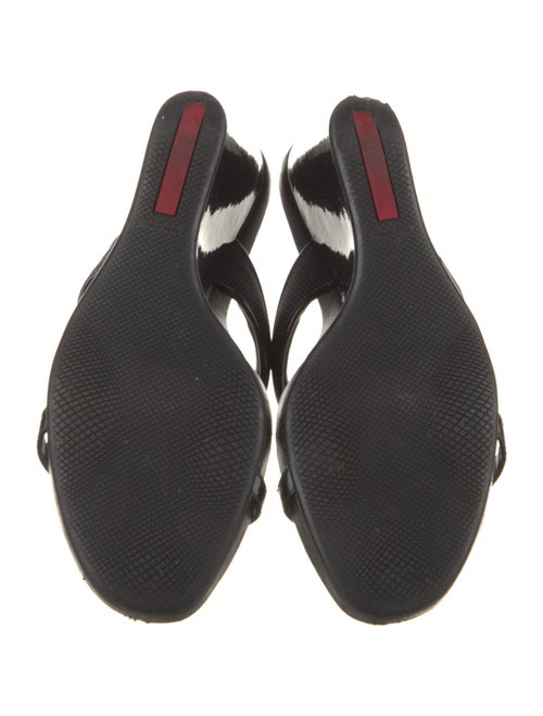 Prada Sport Patent Leather T-Strap Sandals