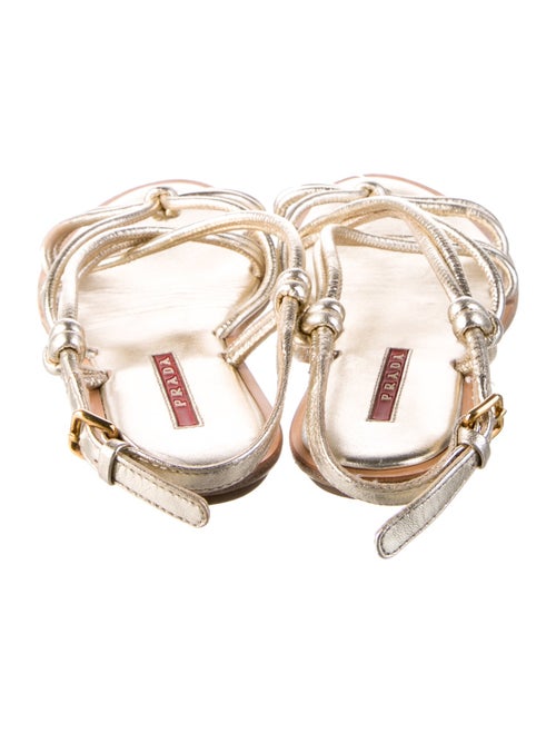 Prada Sport Leather Slingback Sandals