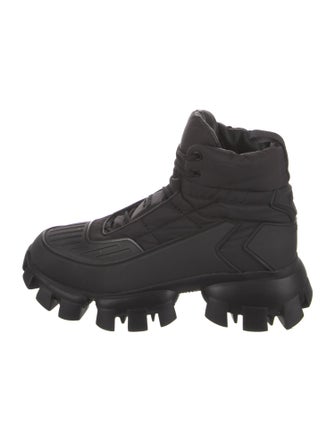 Prada Cloudburst Thunder Nylon Lace-Up Boots