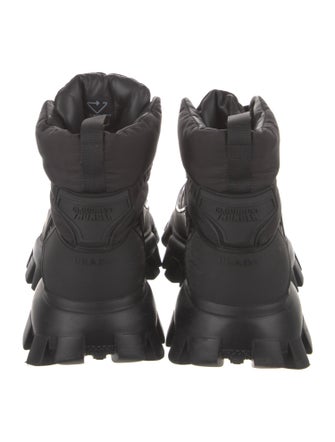 Prada Cloudburst Thunder Nylon Lace-Up Boots