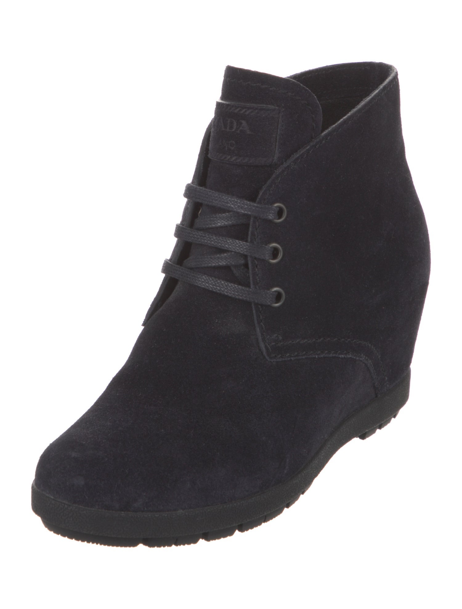 Prada Sport Suede Lace-Up Boots