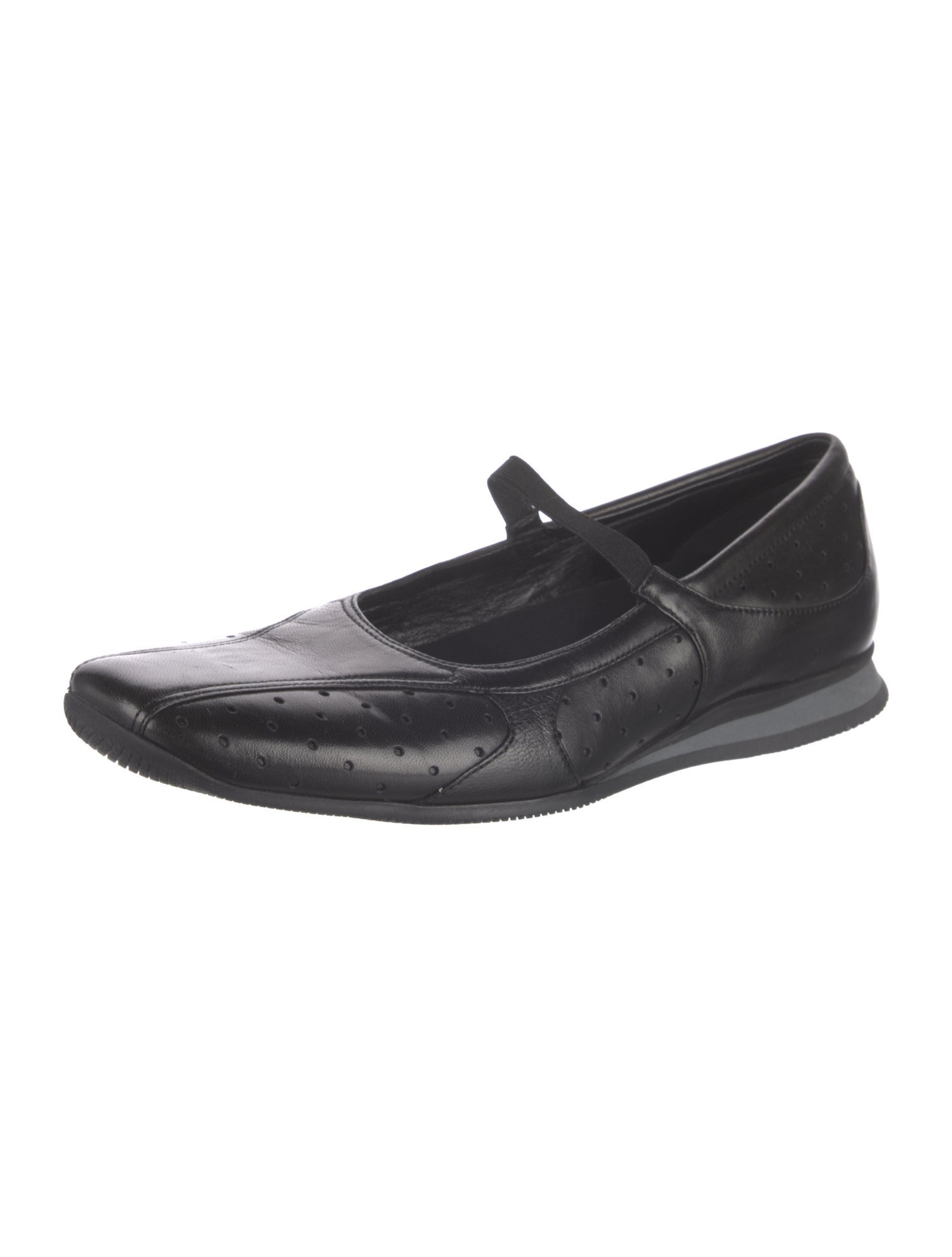 Prada Sport Leather Mary Jane Flats