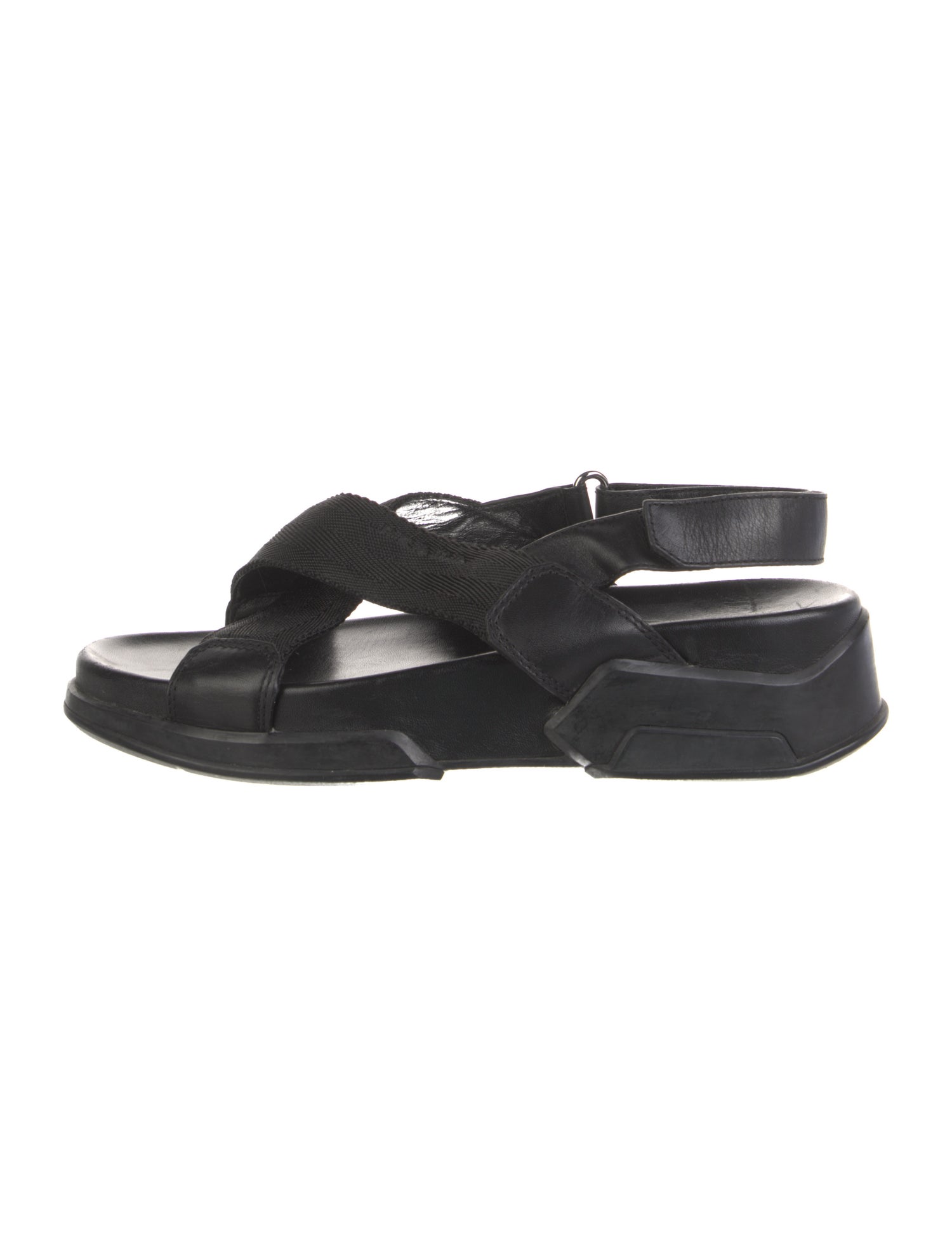 Prada Sport Leather Slingback Sandals