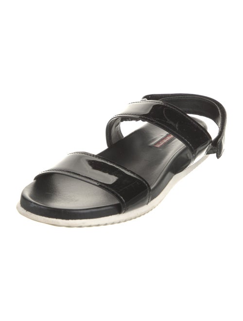 Prada Sport Patent Leather Slingback Sandals