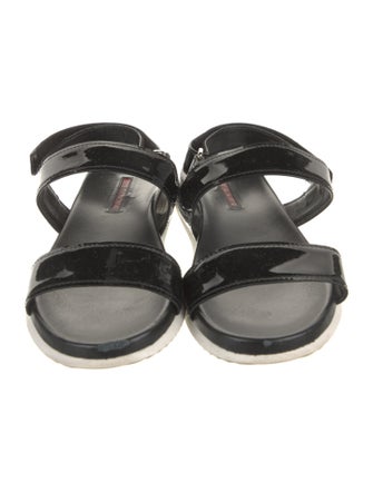 Prada Sport Patent Leather Slingback Sandals