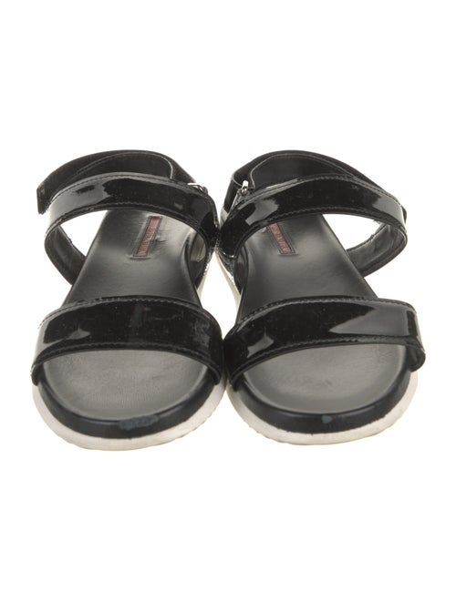 Prada Sport Patent Leather Slingback Sandals