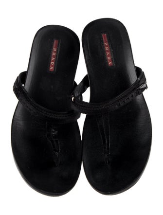 Prada Sport Leather Slides