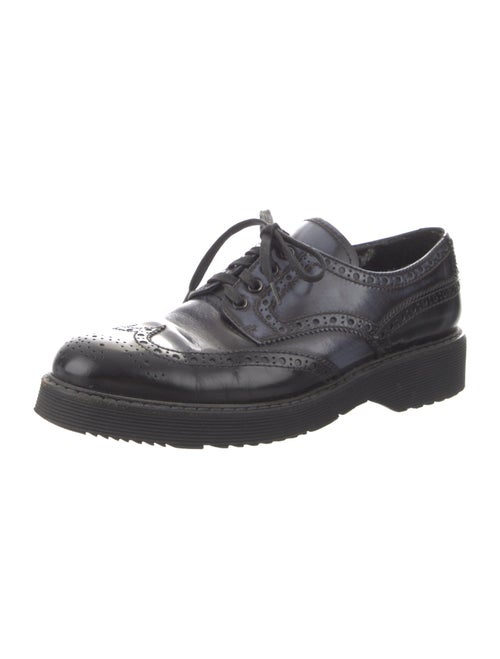 Prada Sport Distressed Patent Leather Oxfords