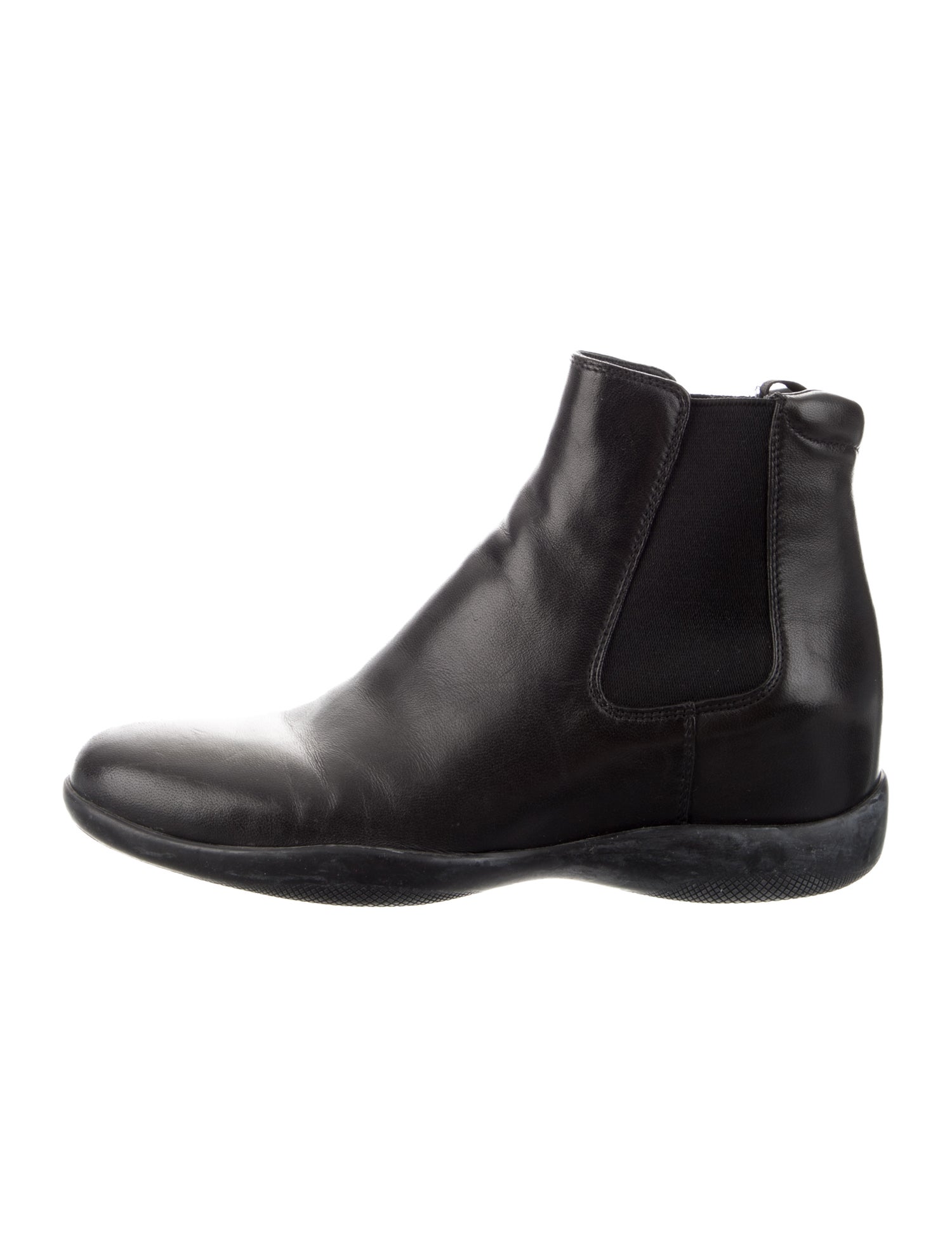 Prada Sport Leather Chelsea Boots