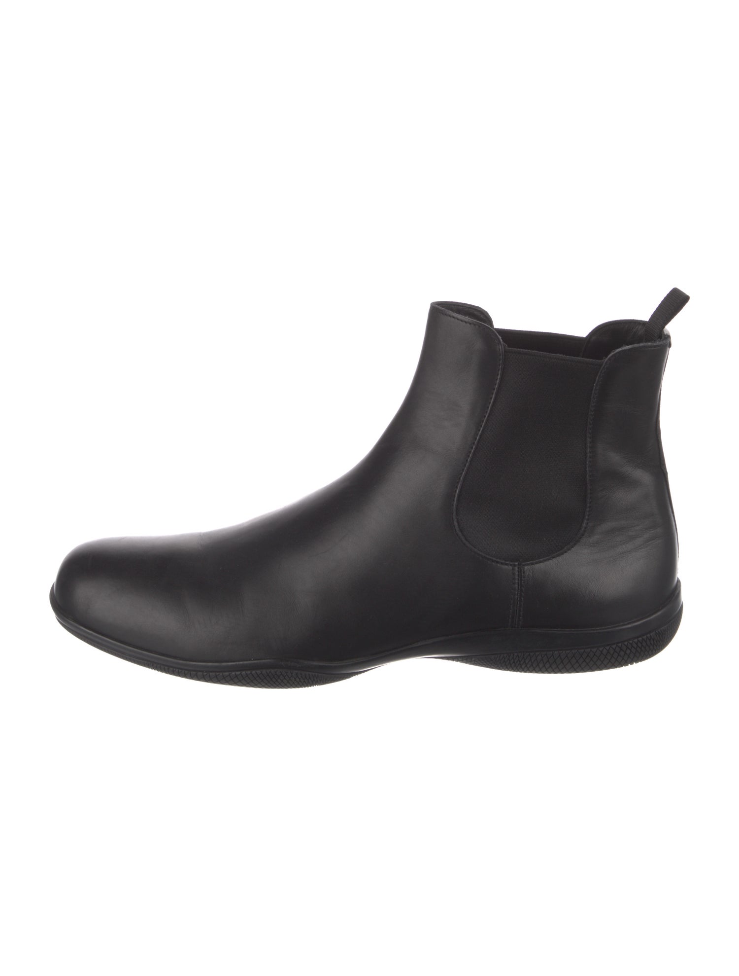 Prada Sport Leather Chelsea Boots