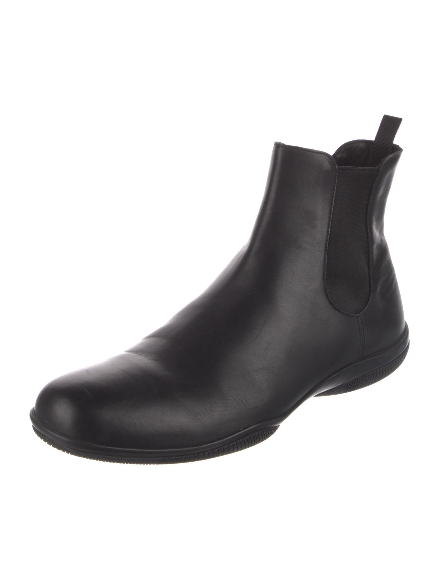 Prada Sport Leather Chelsea Boots