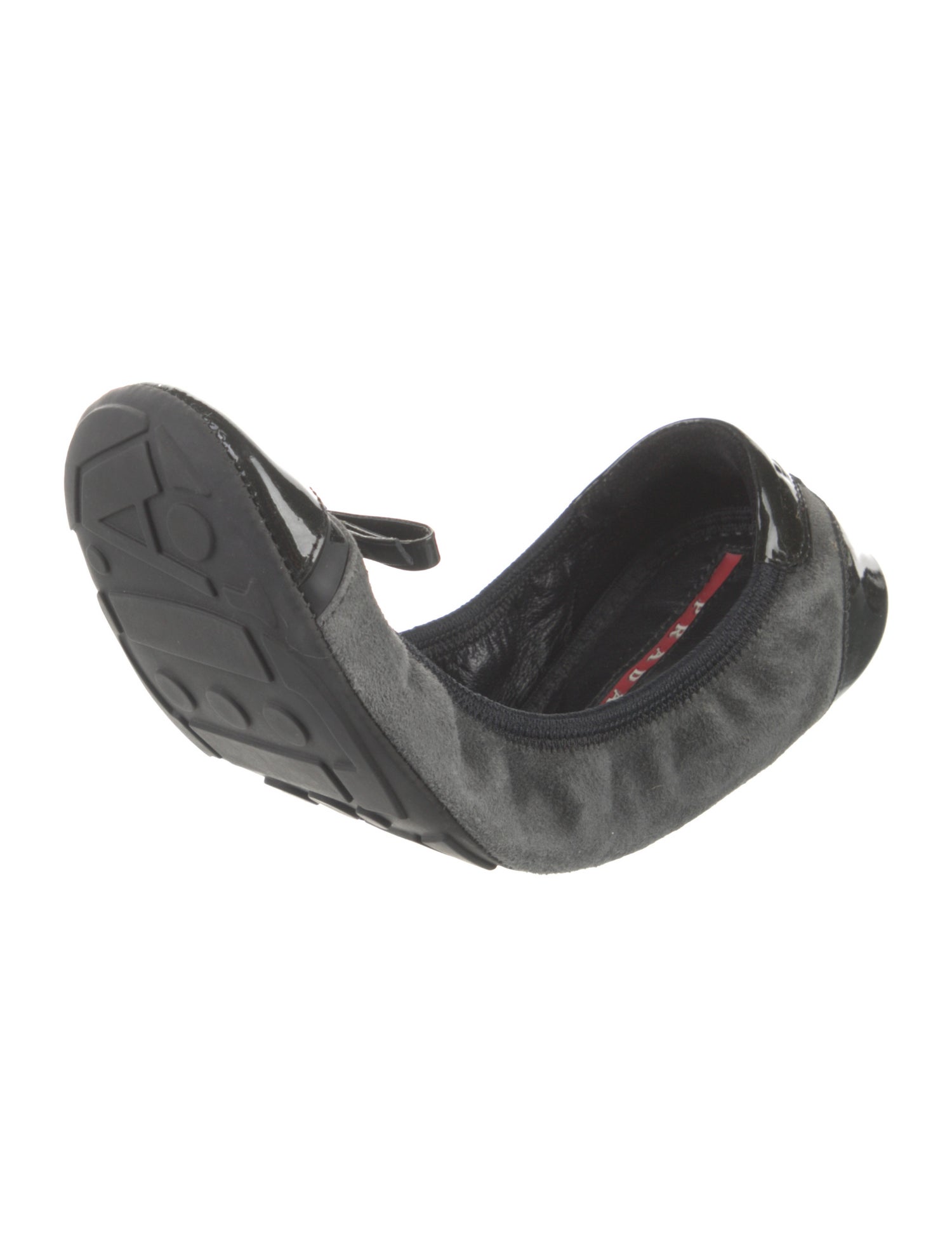 Prada Sport Suede Bow Accents Ballet Flats