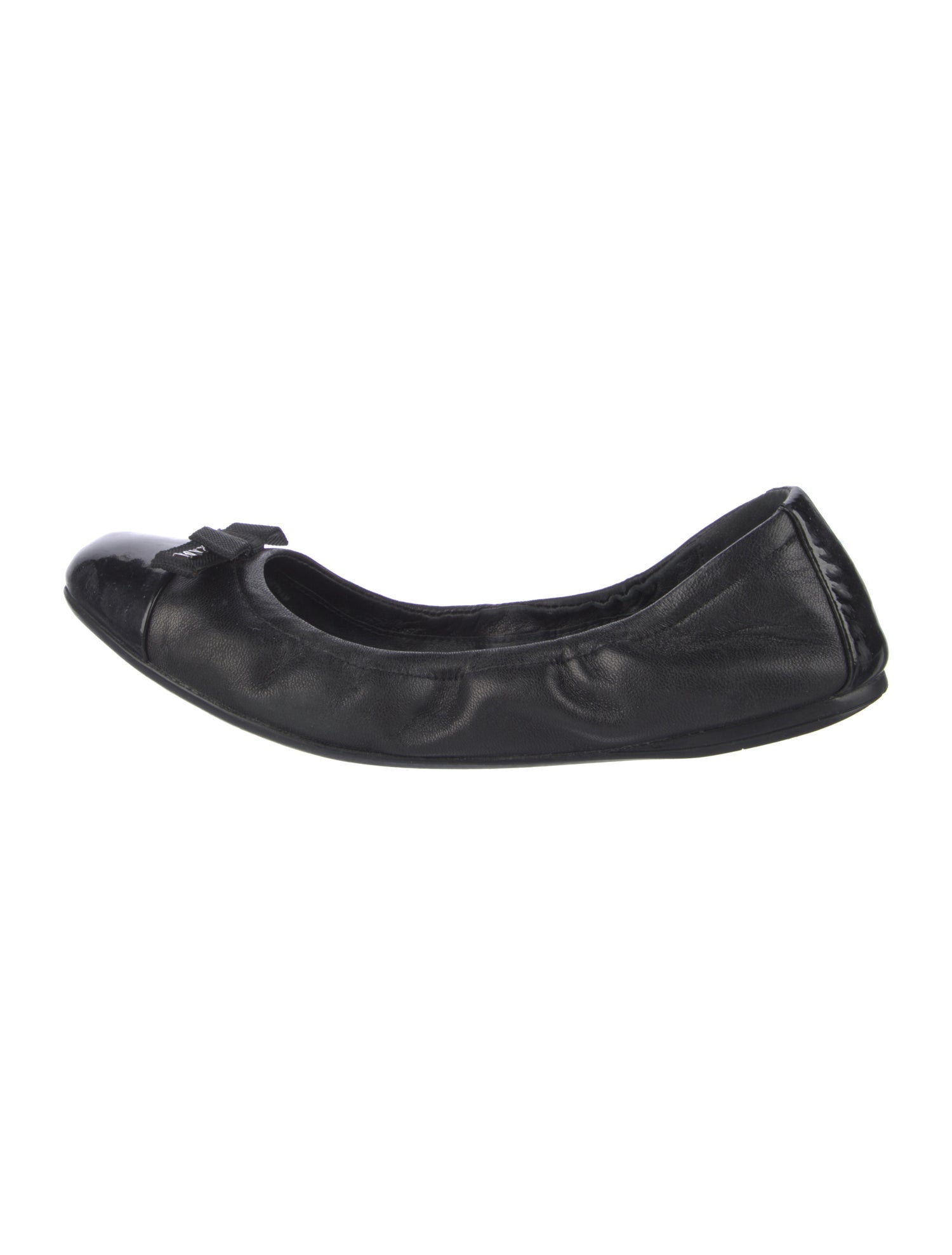 Prada Sport Leather Bow Accents Ballet Flats