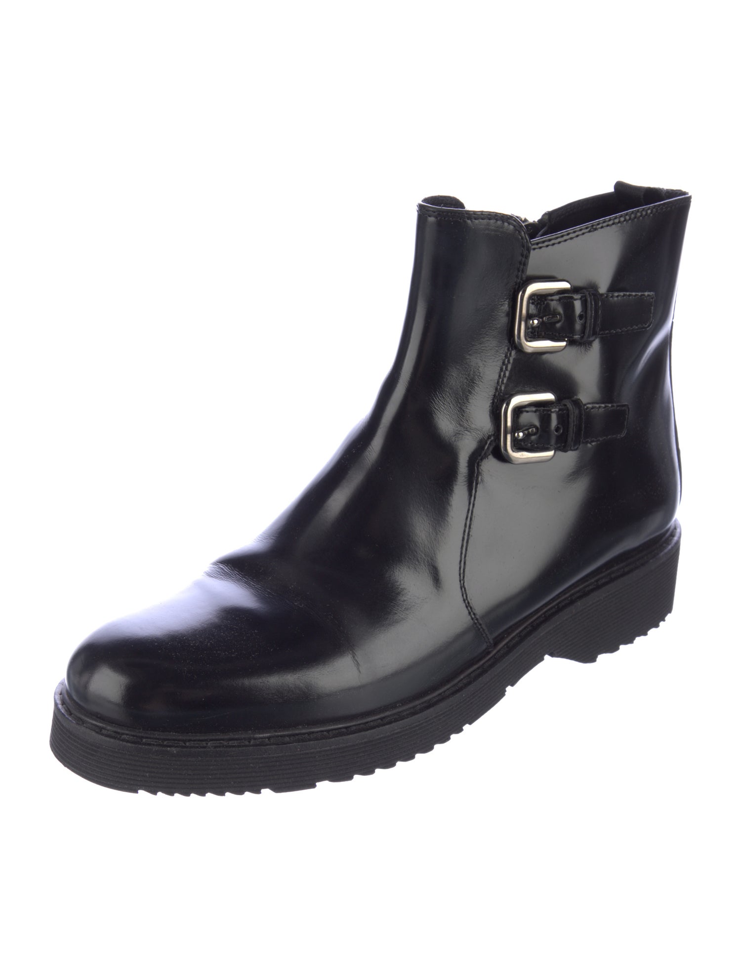 Prada Sport Leather Chelsea Boots