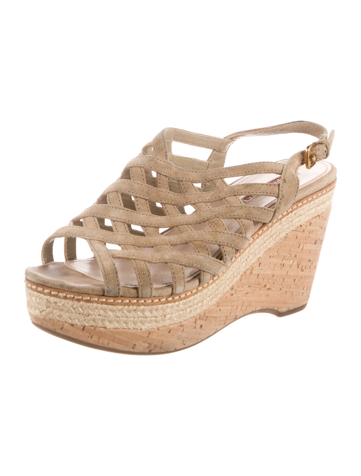 Prada Sport Suede Cutout Accent Espadrilles