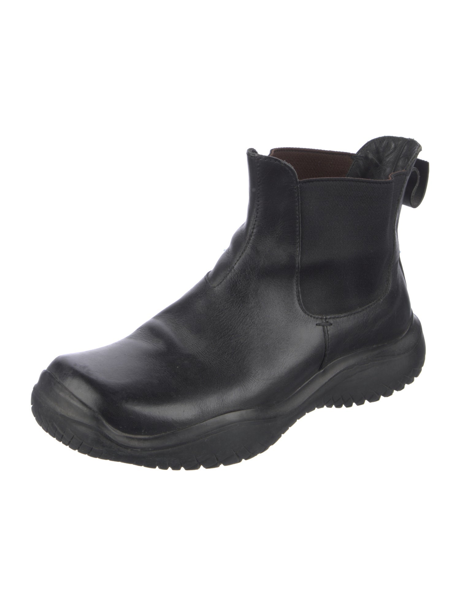 Prada Sport Leather Chelsea Boots