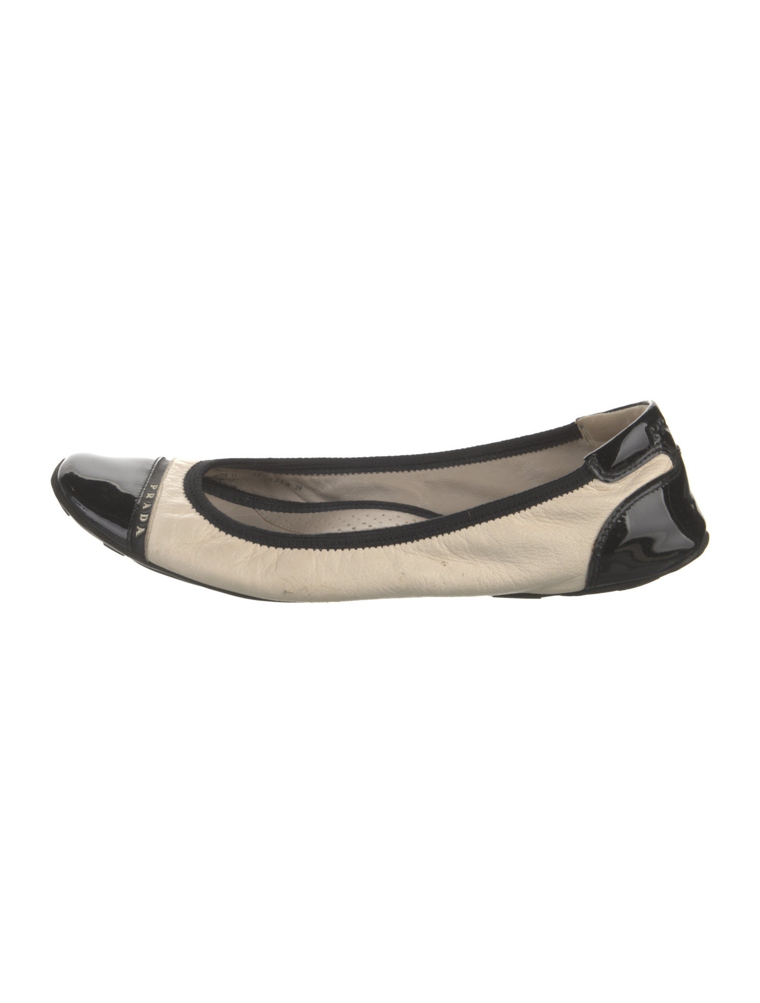 Prada Sport Leather Colorblock Pattern Ballet Flats