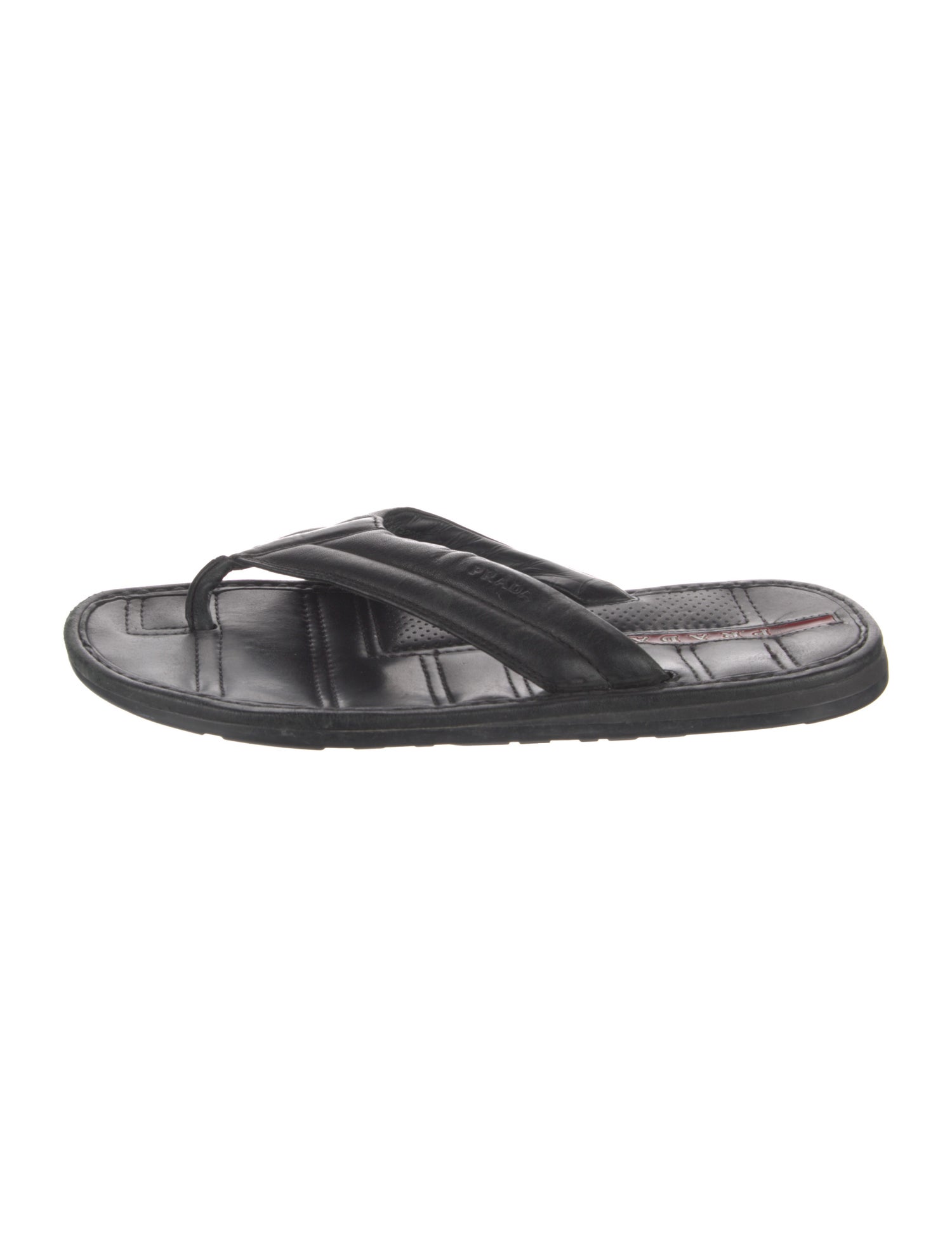 Prada Sport Leather Flip Flops