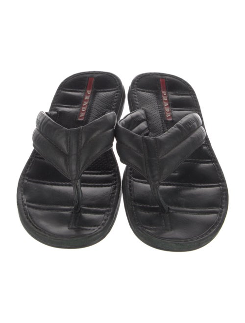 Prada Sport Leather Flip Flops