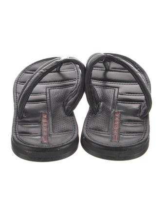 Prada Sport Leather Flip Flops