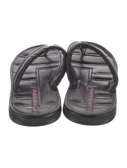 Prada Sport Leather Flip Flops