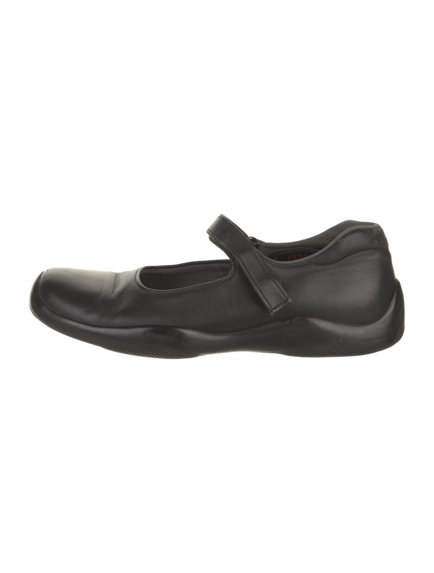 Prada Sport Leather Mary Jane Flats